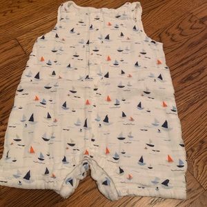 Baby boy romper boats ships nautical